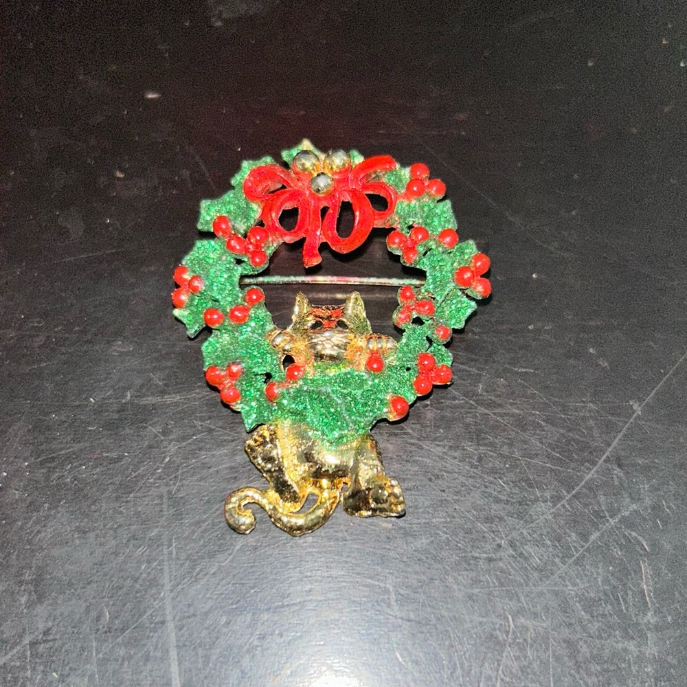 Ajc Ruby Red, Emerald Green, And Black Enamel Hol… - image 4